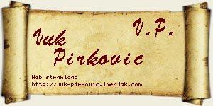 Vuk Pirković vizit kartica